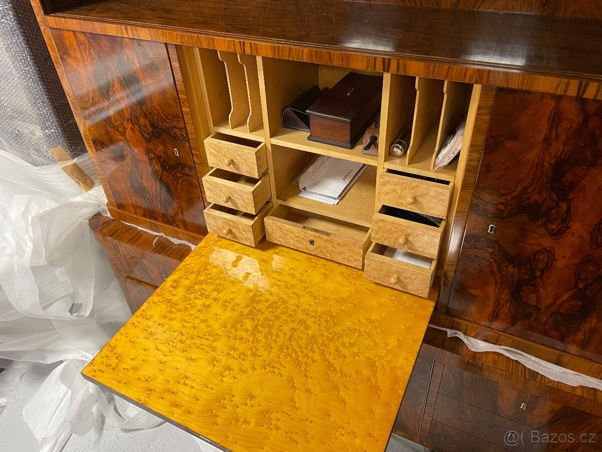 Starožitný art deco sekretář - 12