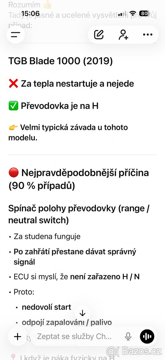 TGB Blade 1000 ESP. 150 000Kč - 12