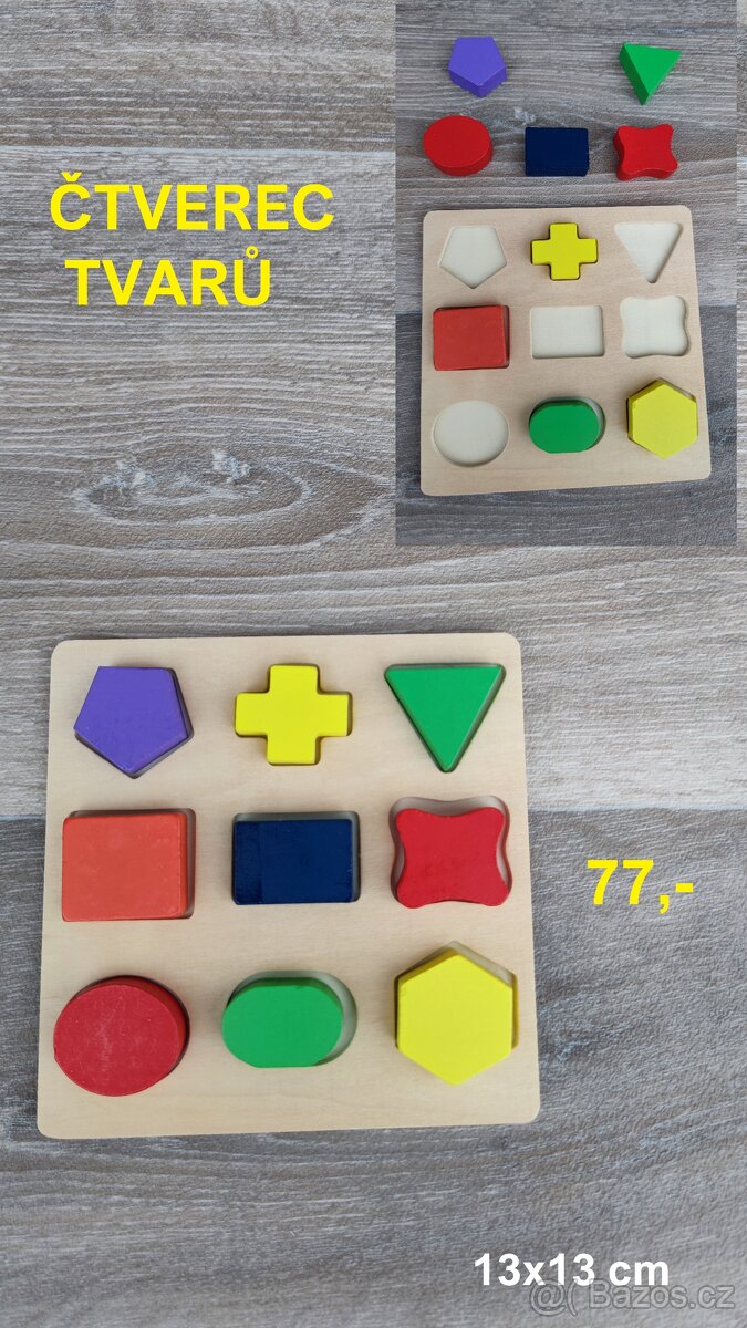 Dřevěné montessori hračky - VÝPRODEJ - 12