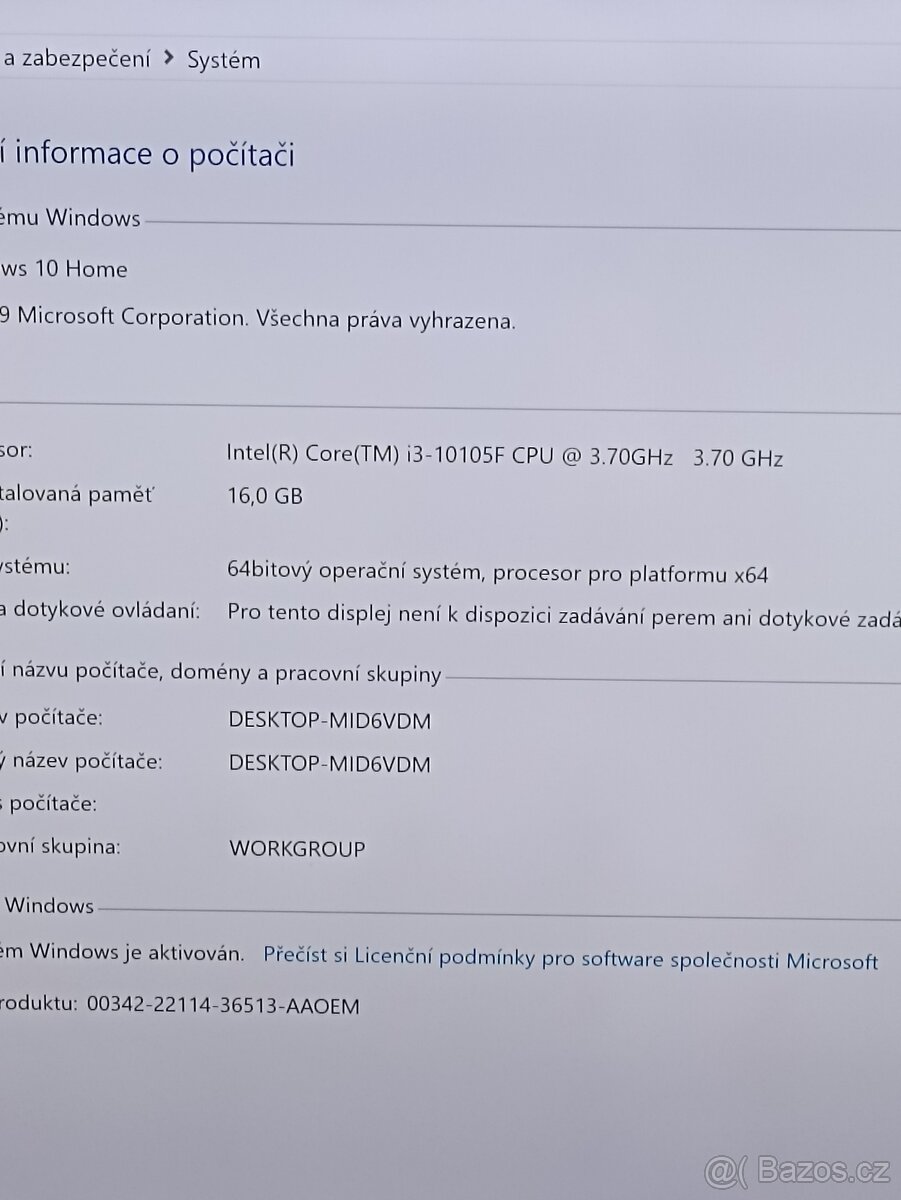 Herní PC LYNX i3-10105F - 12