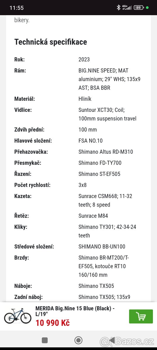 Prodám kolo Merida - 12