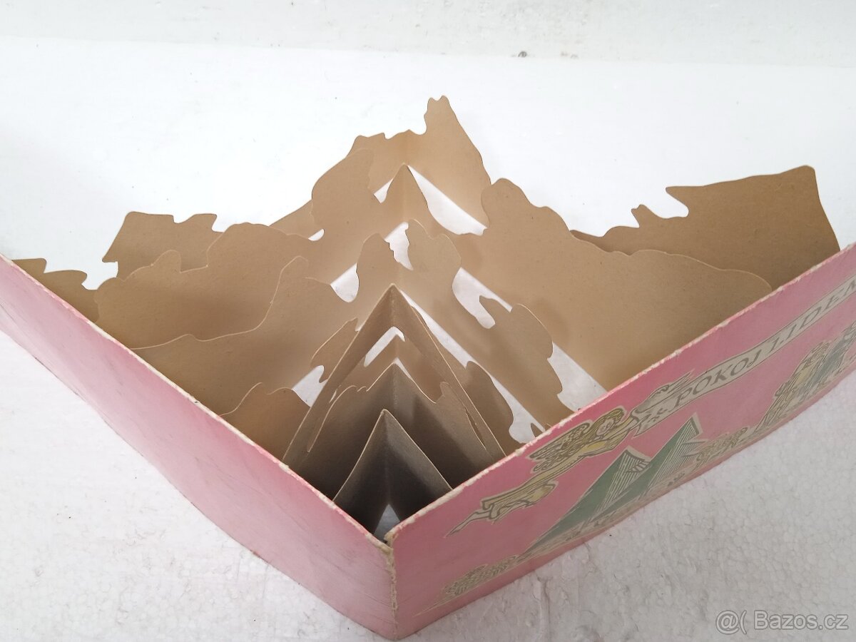 Retro velký vánoční betlém 3D - ČSSR - 12