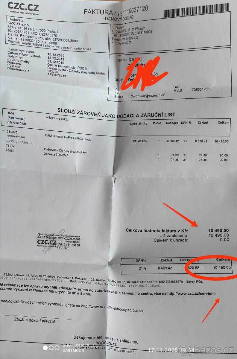 GoPro8 Black+4xbaterie perfektni stav - 12