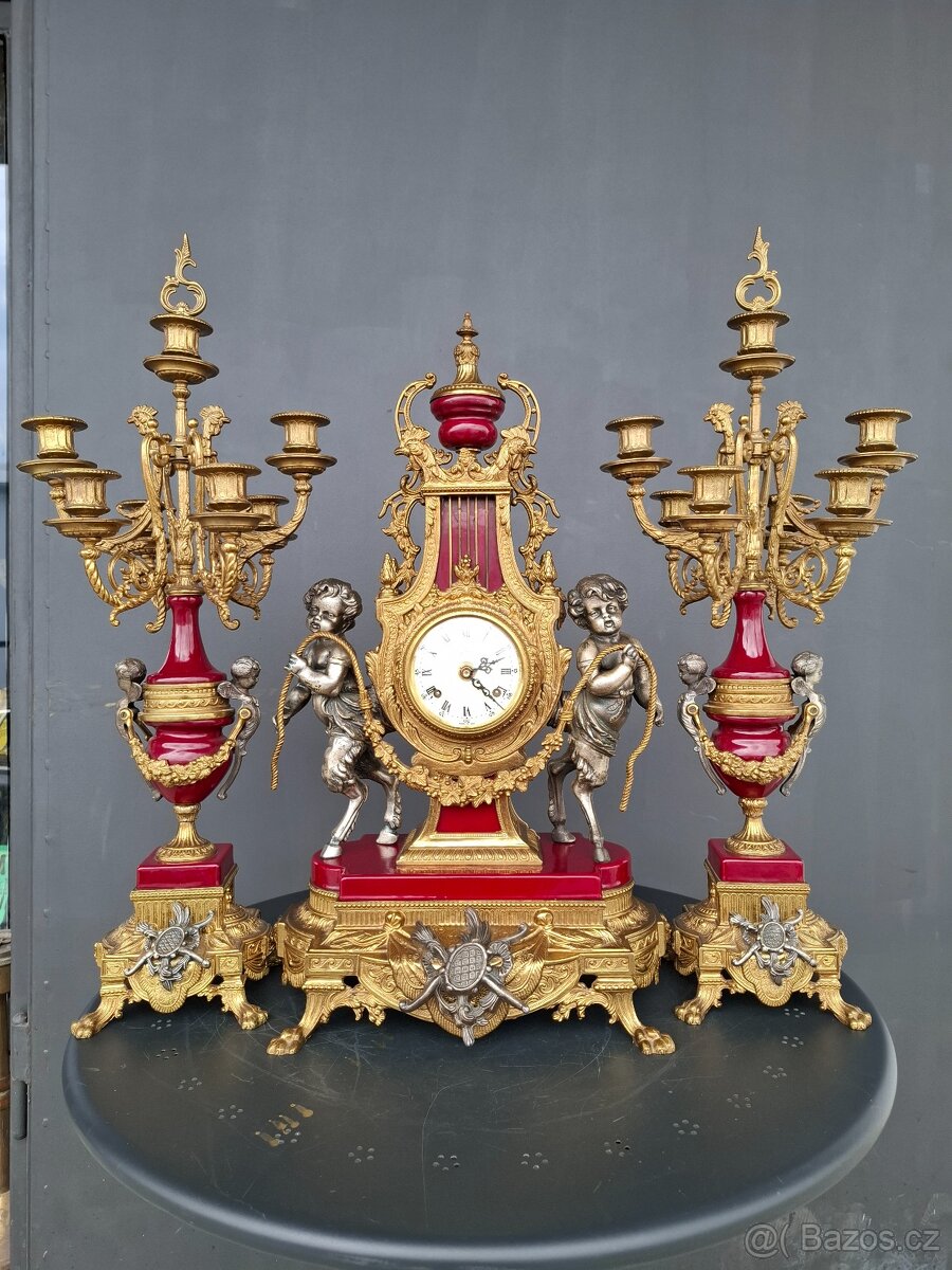 Starožitné bronzové hodiny Imperial - 12