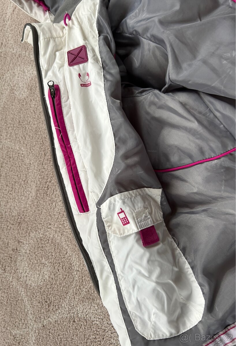 Krásná bílá bunda z husího a prachového peří vel. S - 12