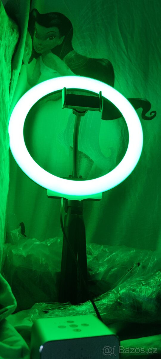 RGB Prstencová lampa, kruhové světlo ring led light set 26cm - 12