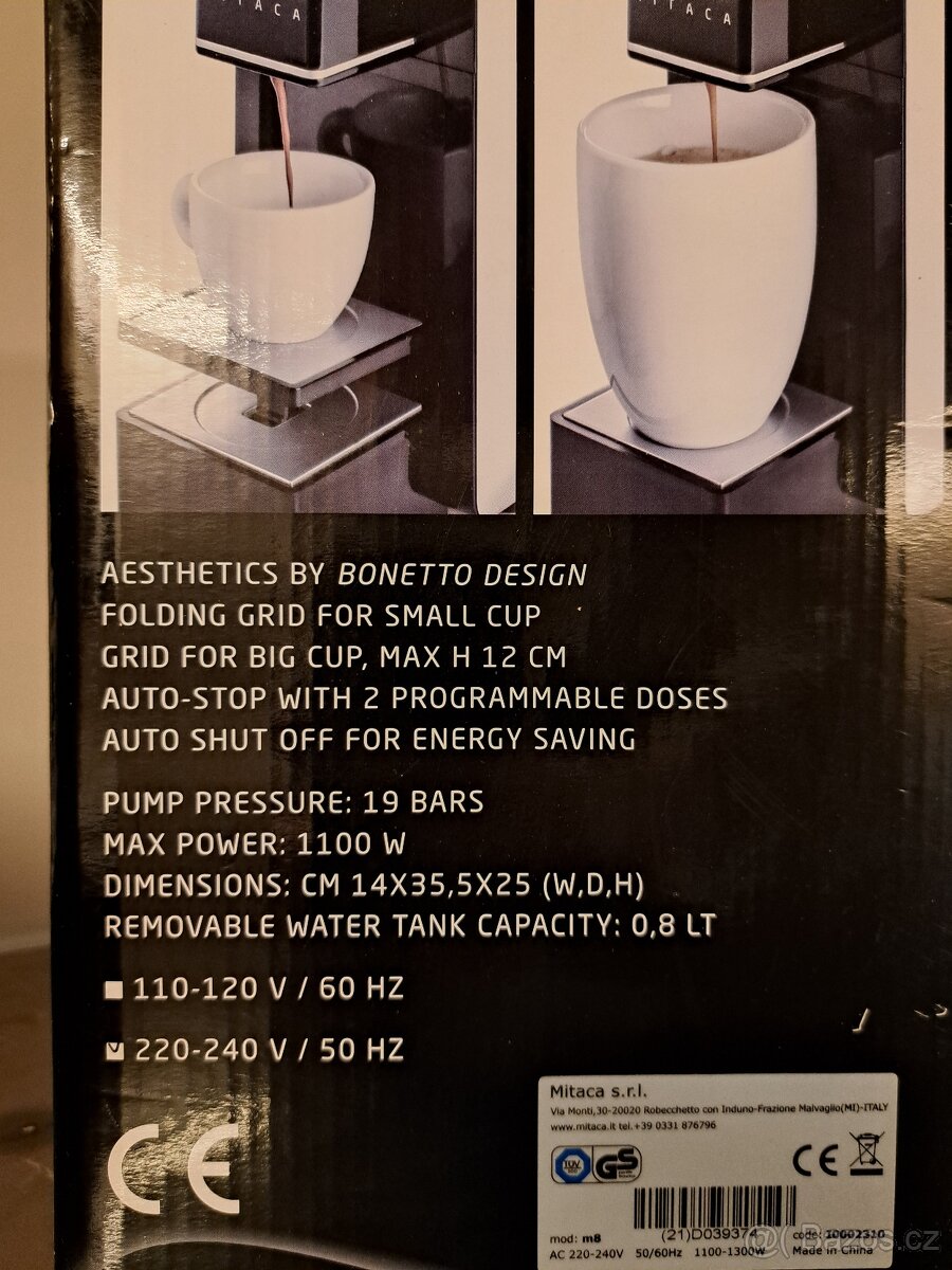 Kapslový kávovar Mitaca M8 + 110 kapslí - 12