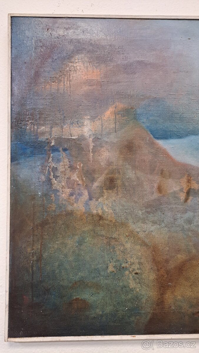 Velký obraz - Milan Klimeš 1972 - olej plátno 6789 - 12