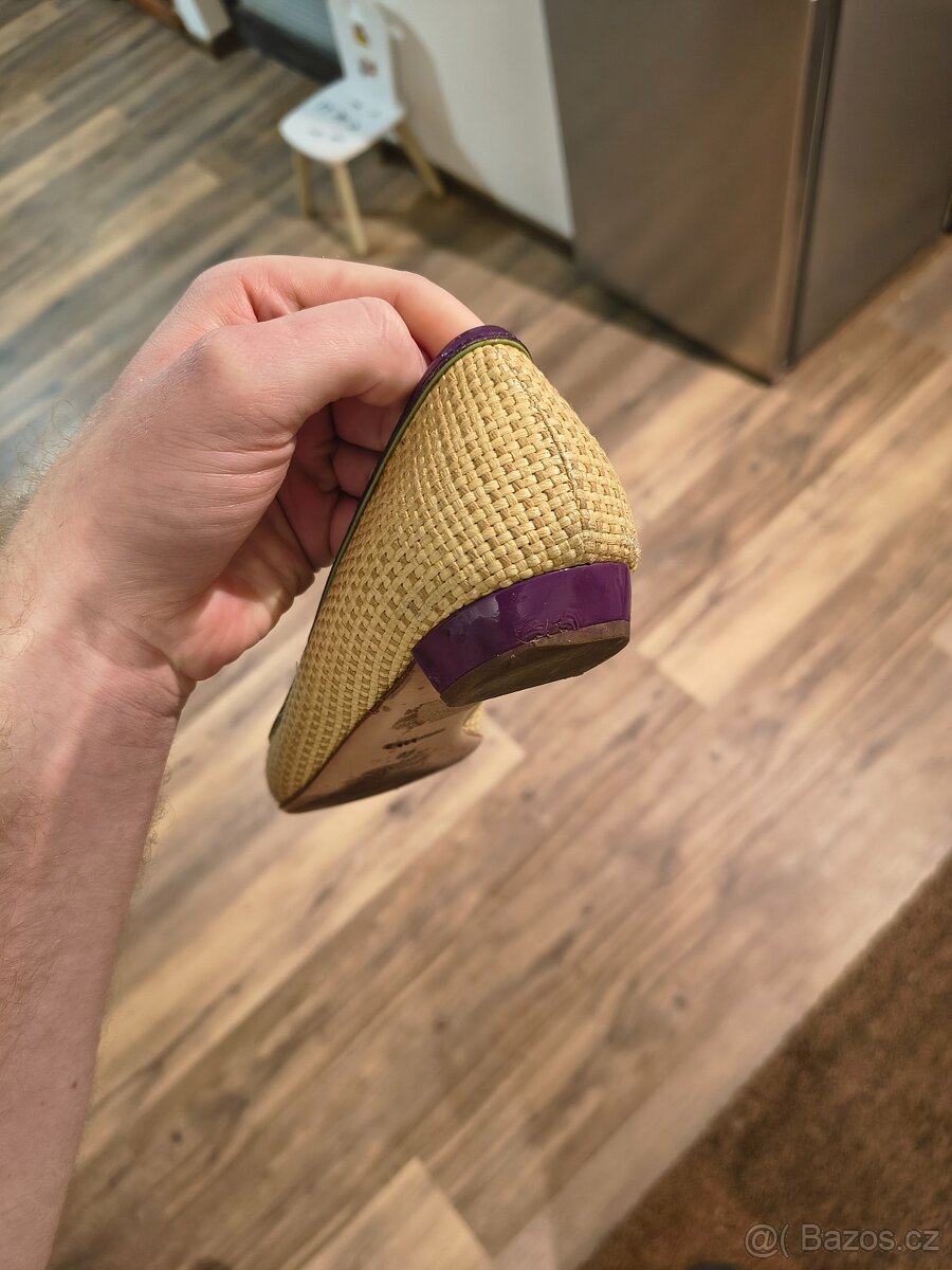 PRADA Raffia Colorblock Baleríny - Velikost 40 - 12