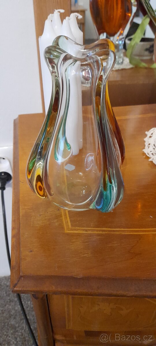 Váza hutní sklo - 12