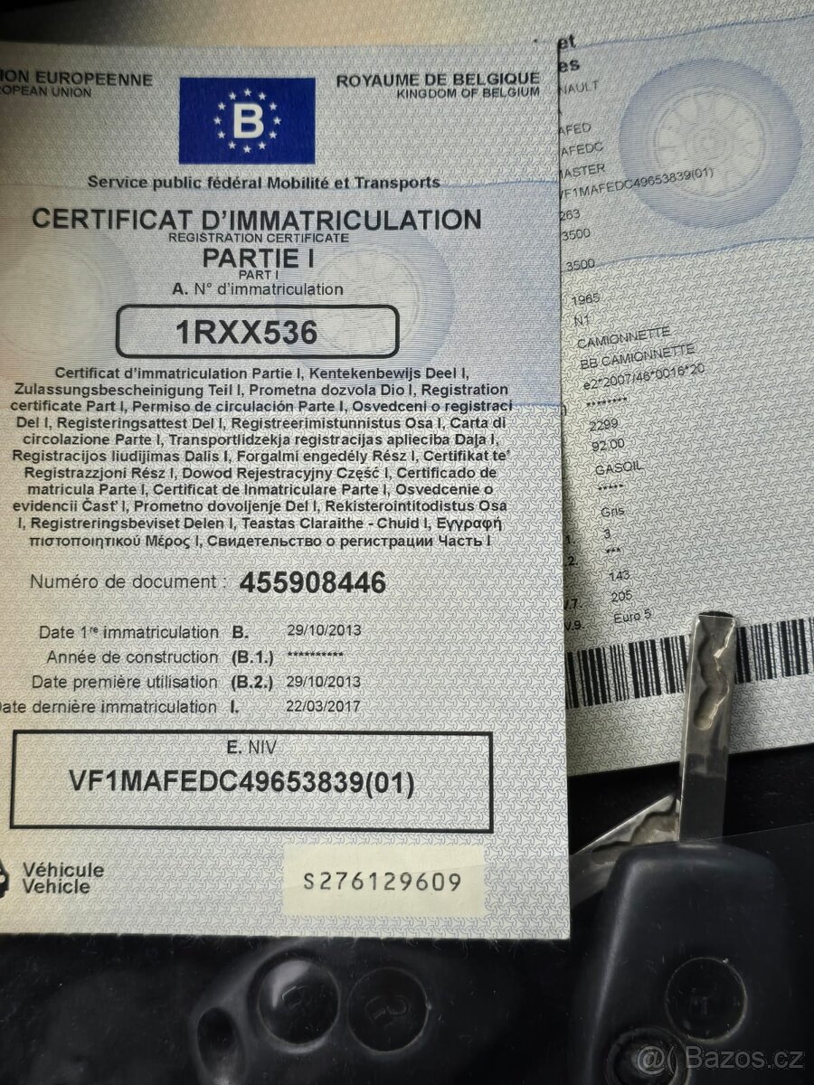 RENAULT MASTER 2,3 dci 92 kw 6 st. manuál 2013 - 12