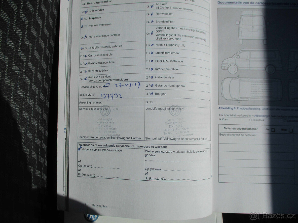 VW TRANSPORTER 2,0TDI 84kw LONG 5míst Tažné 2013 DPH - 12