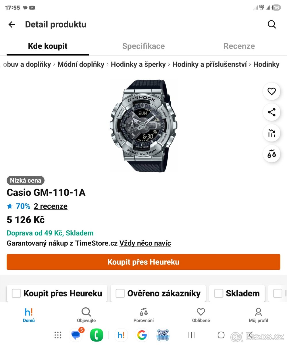 Casio Gshock silver - 12