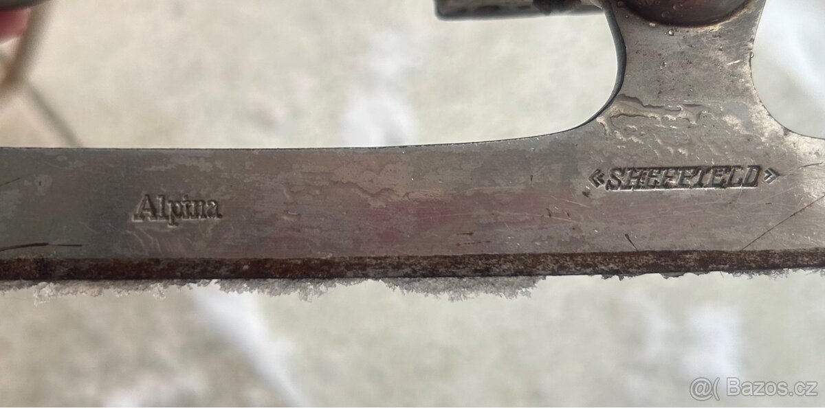 Historické brusle Alpina s čepelemi Sheffield, - 12