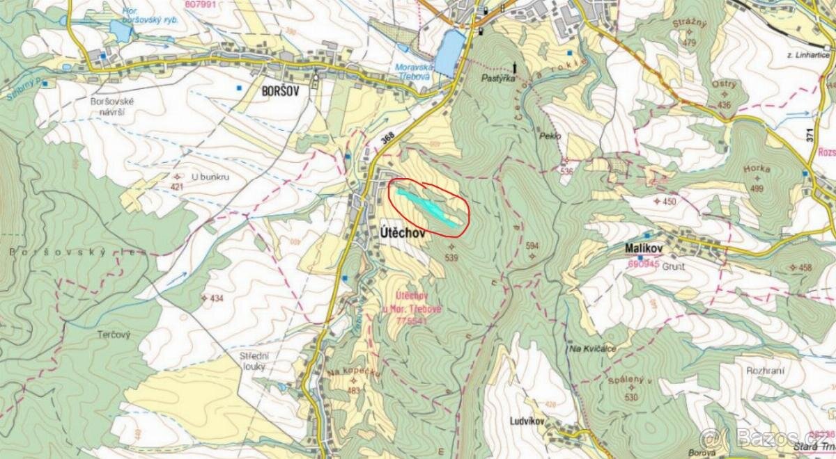 Prodám pozemky v k.ú. Útěchov u Moravské Třebové - 12