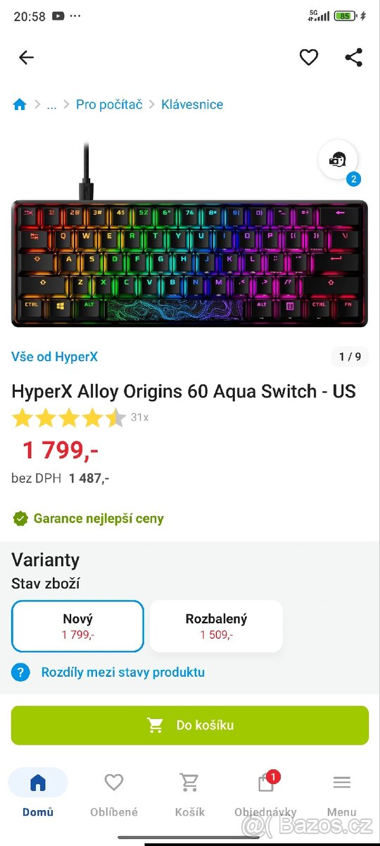 KOMPLET HERNÍ PC SESTAVA I5 9400F GTX 1650 SUPER - 12