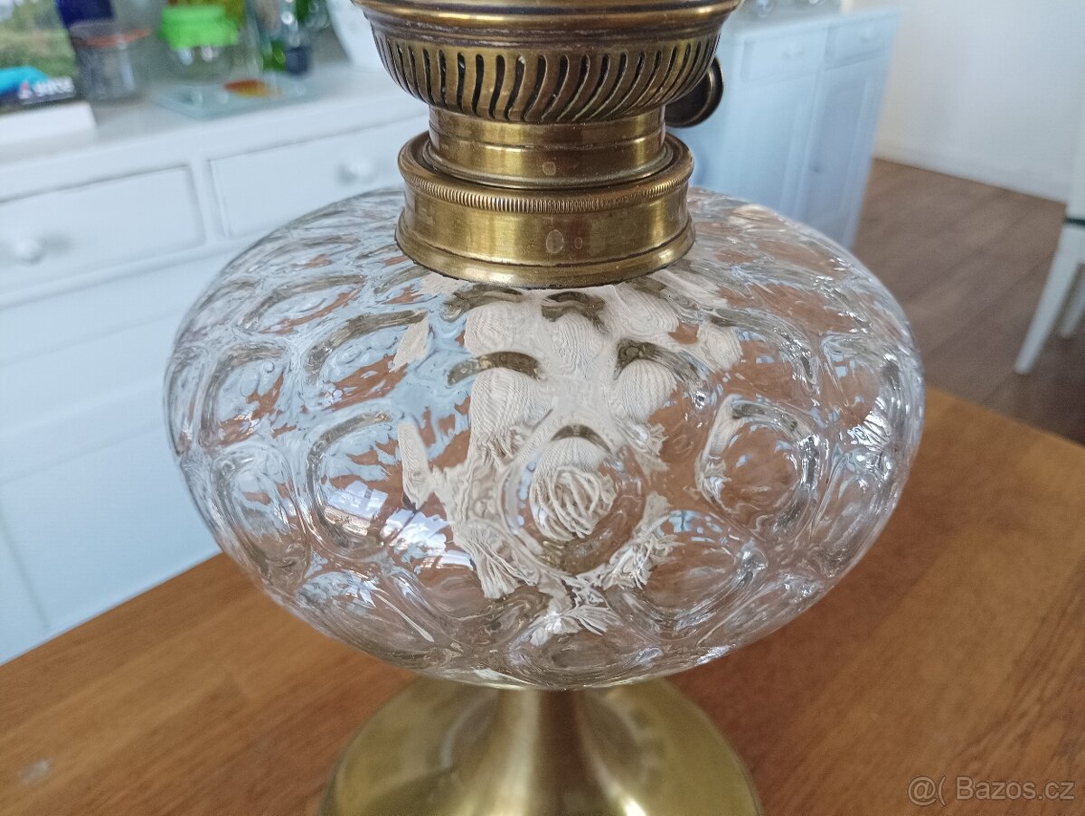 ART DECO STAROŽITNÁ PETROLEJKA AUGUSTA BRENNER, FRANCIE 1920 - 12