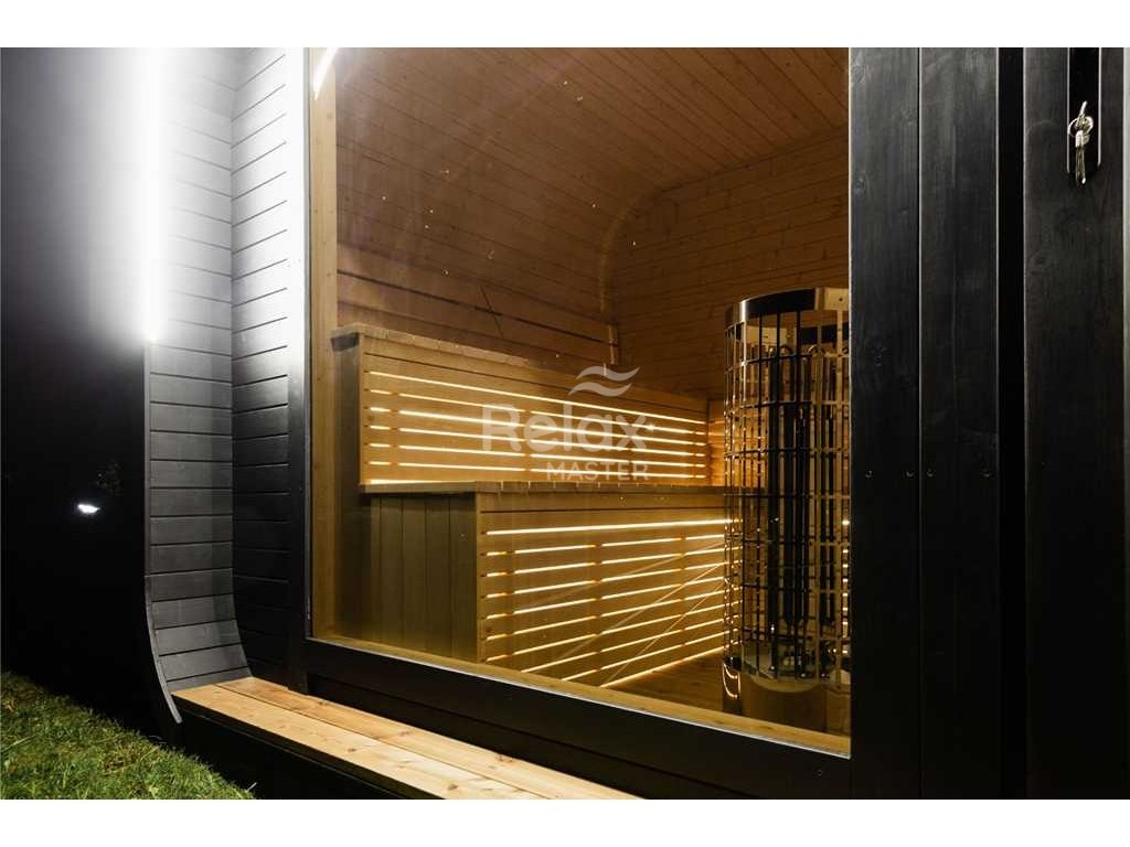 Finská sauna LUX s předsíní 245×340 - 12