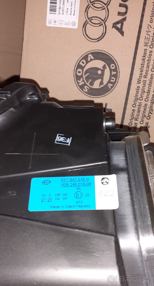 Světlo 2x - sada, na Š. Fabia 1, original Škoda, NOVÁ - 12