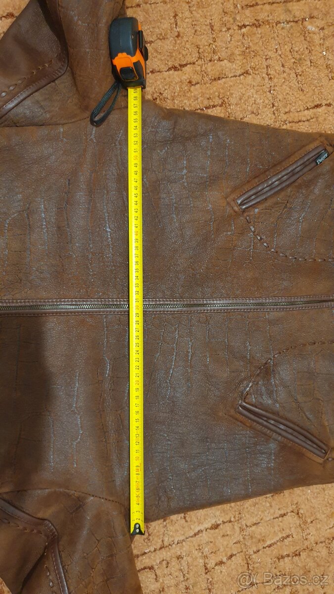 pánský kožený kabát z ovčí kůže L - 12