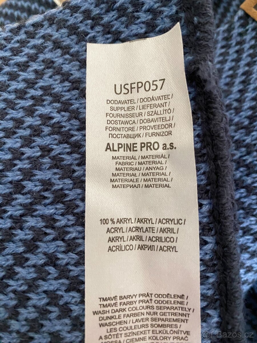 Nová unisex kruhová šála ALPINE PRO - modro-černá - 12
