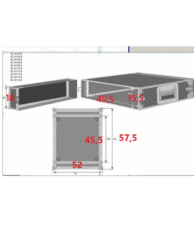 RockCase by Warwick, kufr 19" Rack, 3U - 12