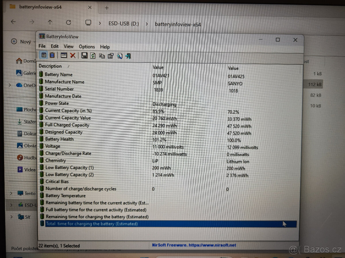 Lenovo T480 i5-8350U/16GB/512GB/W11 Pro/65W-2x nové BAT - 12