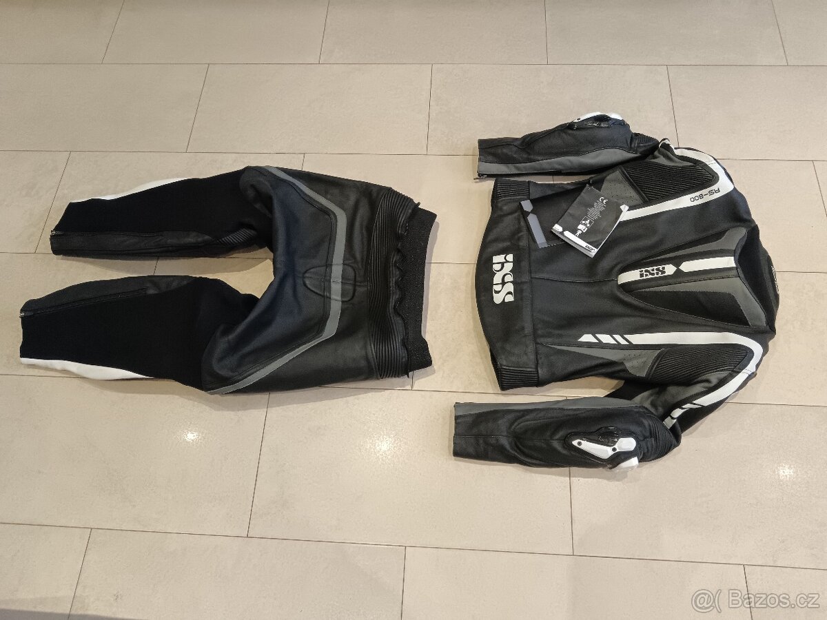 IXS RS 800-Pánská Dámská kožená moto kombinéza, zkrácená - 12