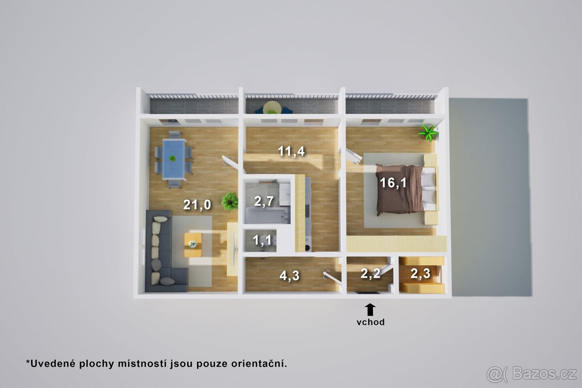 Prodej bytu 2+1 63 m², Most, ev.č. 01122 - 12