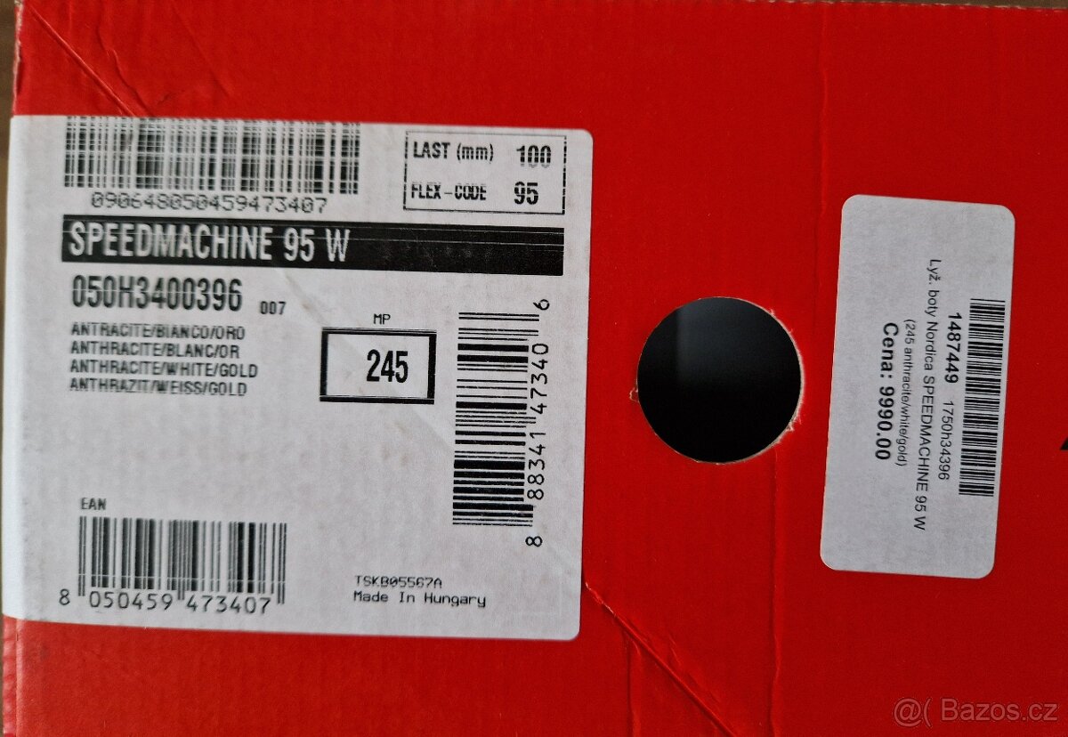 Dámské lyžáky Nordica SPEEDMACHINE 95W, MP 245, EU 38,5 - 12