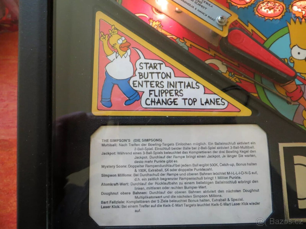 Simpsonovi Flipper od Data East, pinballový automat, z roku - 12