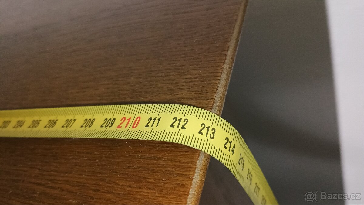 Rustikální policová dubová skříň š 213x v164x h49 cm - 12