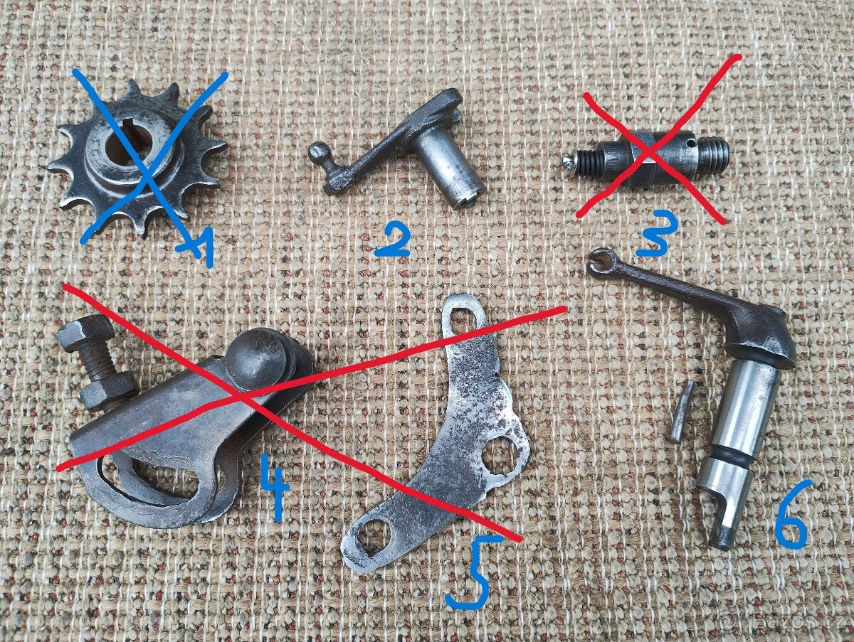 Prodám díly motoru Fichtel & Sachs 98 Wanderer, DKV, NSU - 12