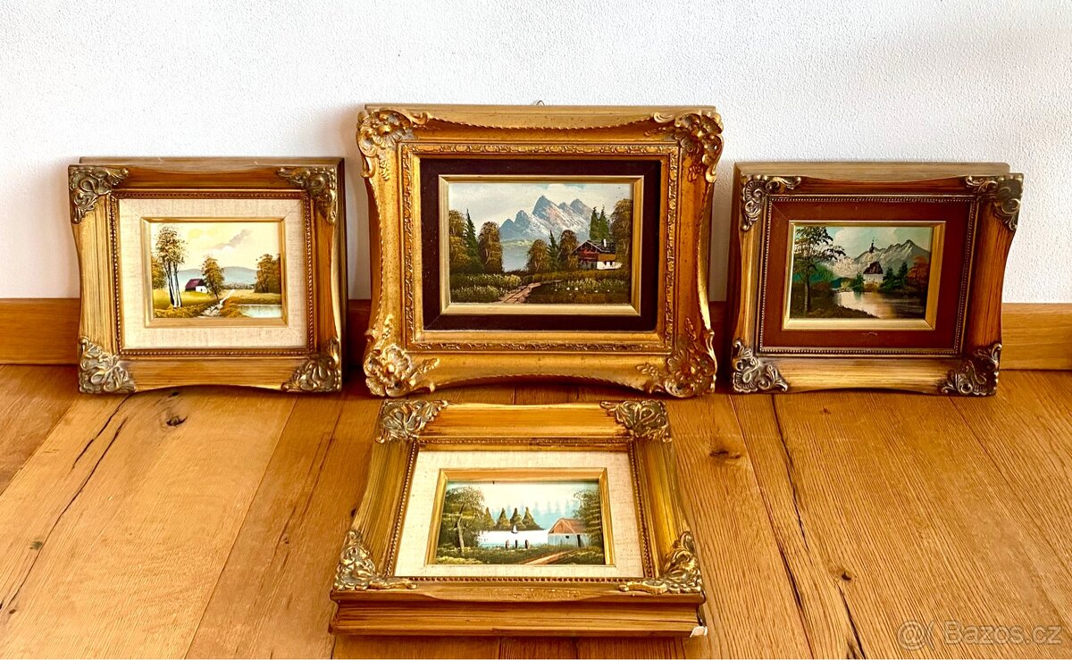 Staré krásné obrázky, olejomalba - 12