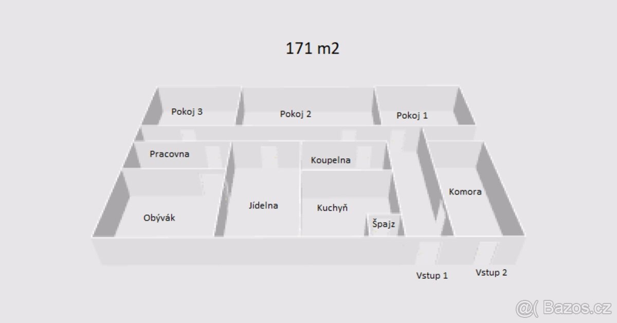 Pronájem prostorného podkrovního bytu 5+1, 171 m² – Krupská - 12