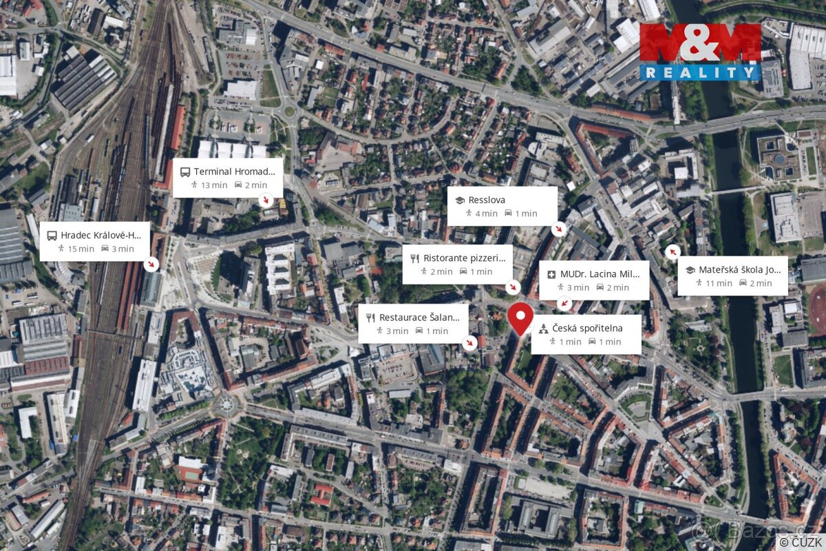 Prodej bytu 1+1, 51 m², Hradec Králové, ul. Střelecká - 12