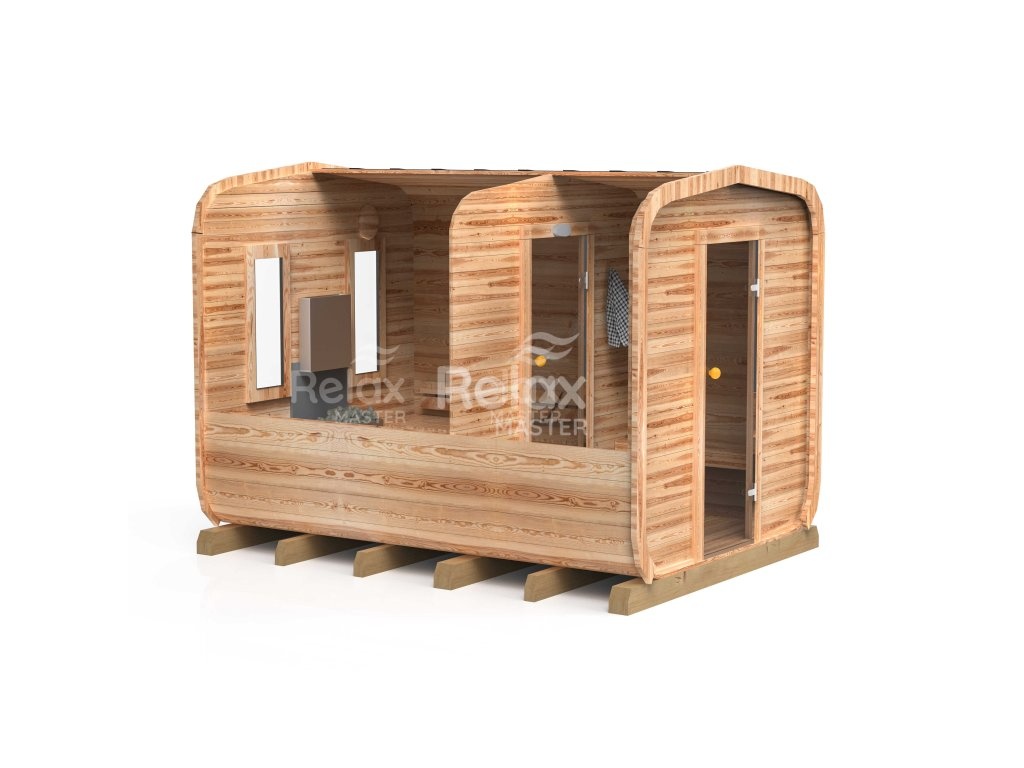 Zahradní finská sauna 3,5M s předsíní - 12