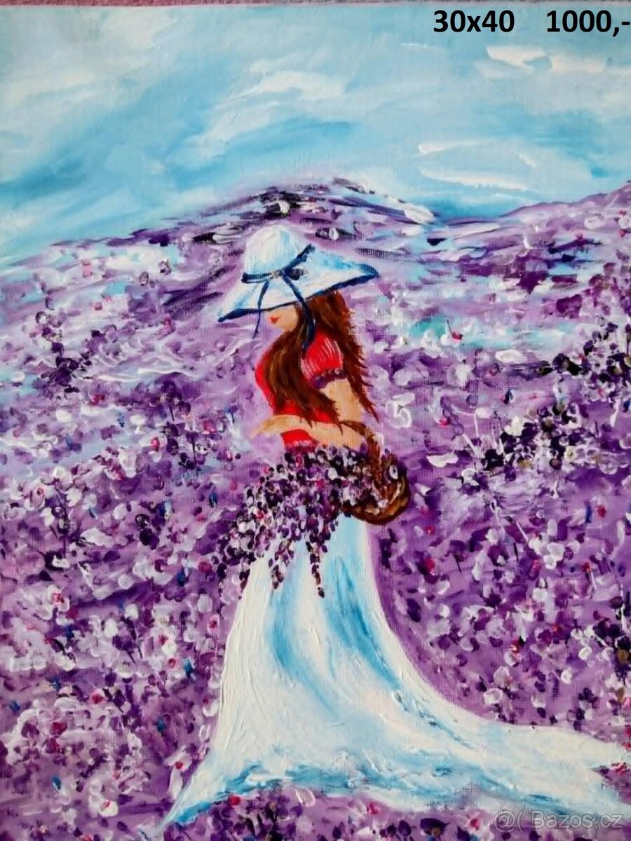 Ručně malované obrazy,akryl na plátně - 12