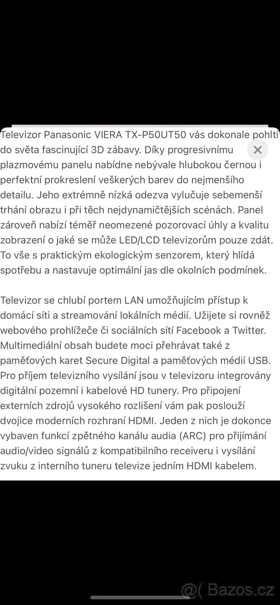 Panasonic Viera 3D TX-P50UT50E - 12