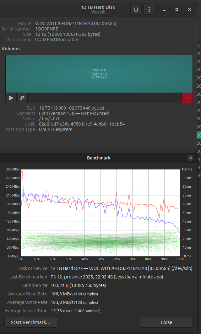 Externi HDD WD 12Tera 7 kusu - 12