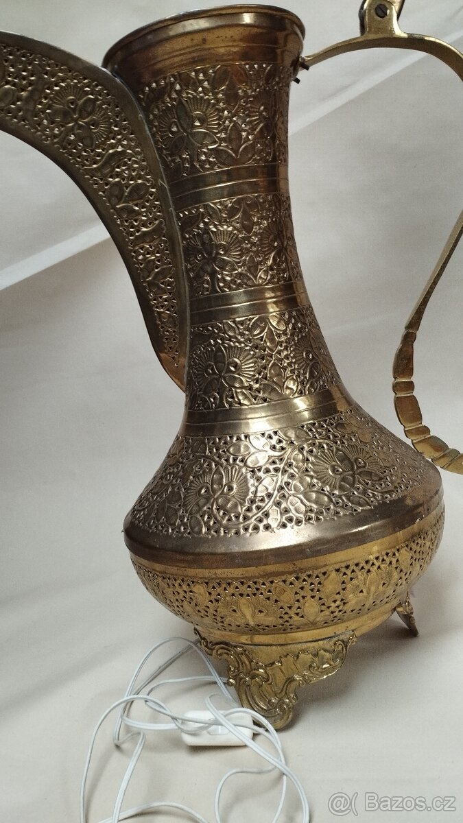 Orientalní lampa velká, stolek a malá lampa - 12