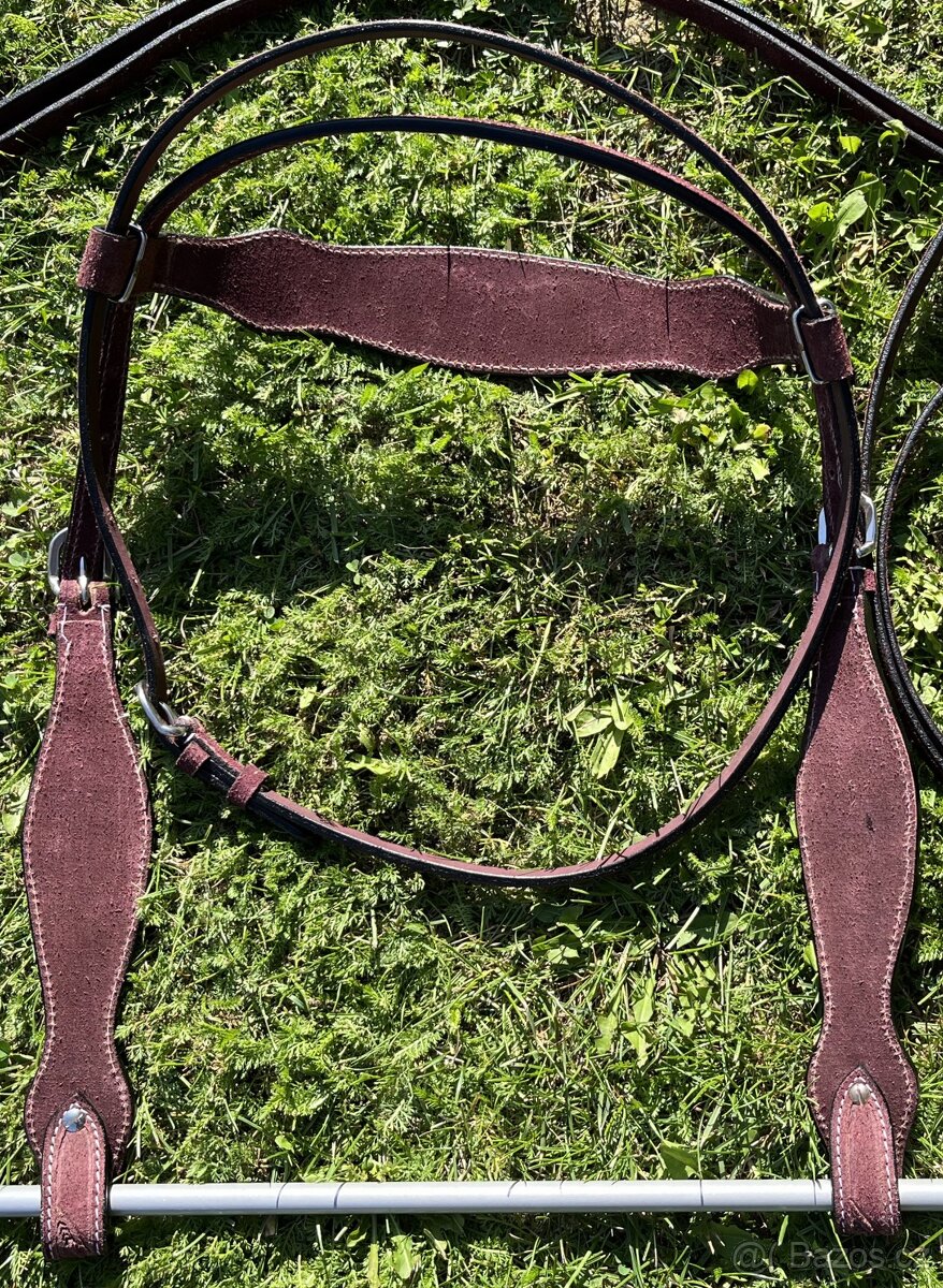 Westernový set hnědo/vínový - 12