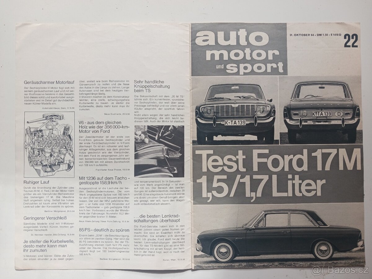 Dobové retro prospekty, manuály Ford Taunus, Cortina, Consul - 12