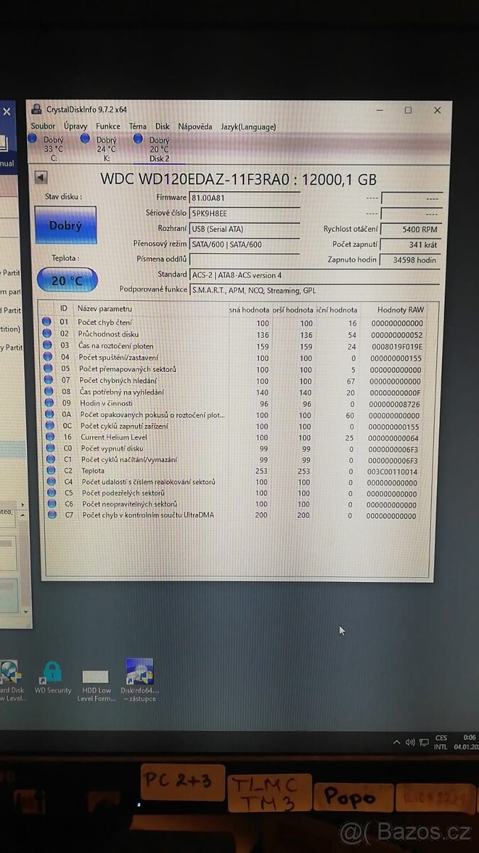 Externi HDD WD 12Tera 4 kusu - 12