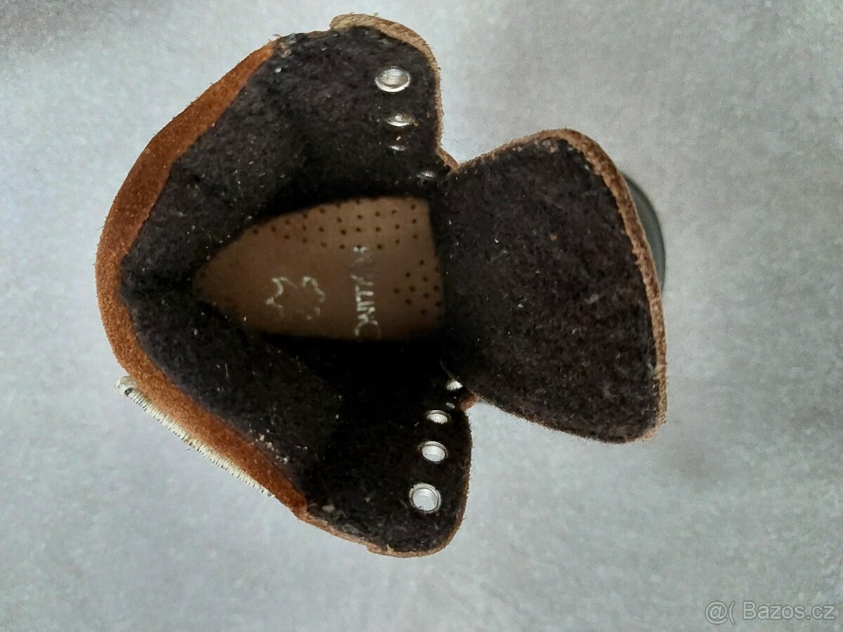 Nové dětské kožené kotníčkové zimní boty Pollino vel. 19 - 12