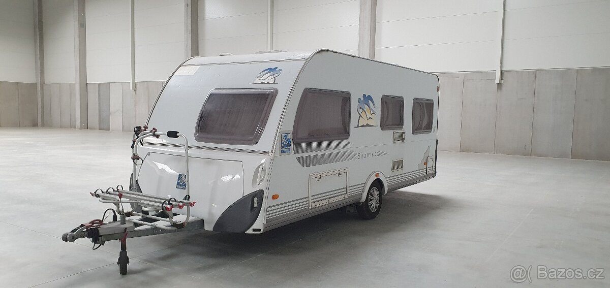 Obytný přívěs Knaus Südwind 500 FU, nově koupený v r. 2009 - 12