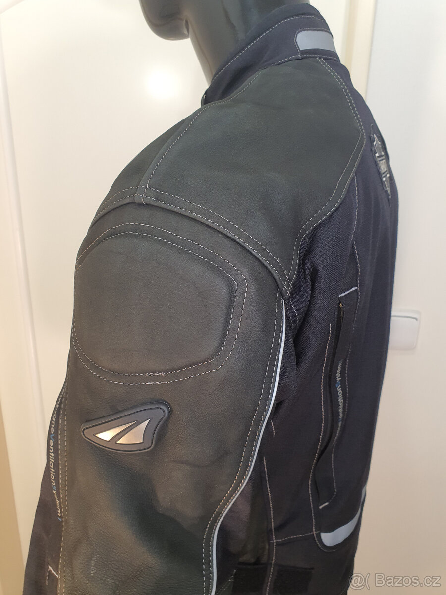 Mohawk MVS-1 Kůže Textil bunda na moto Harley XL - 12