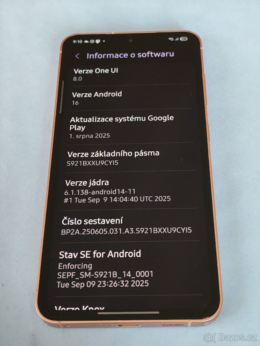 Samsung Galaxy S24 - 8/256GB - TOP stav / záruka - Oranžový - 12