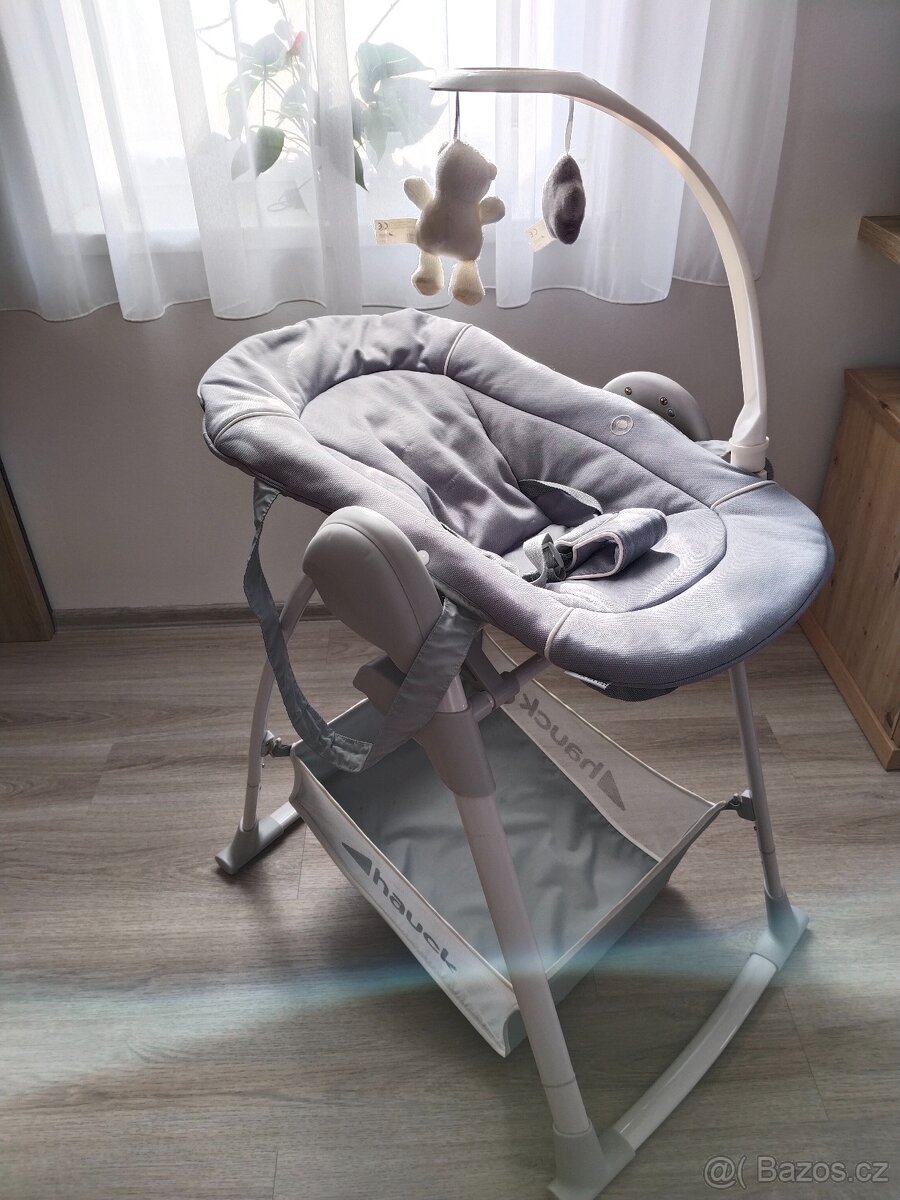 Jídelní židlička s lehátkem a houpačkou 3v1 - 12