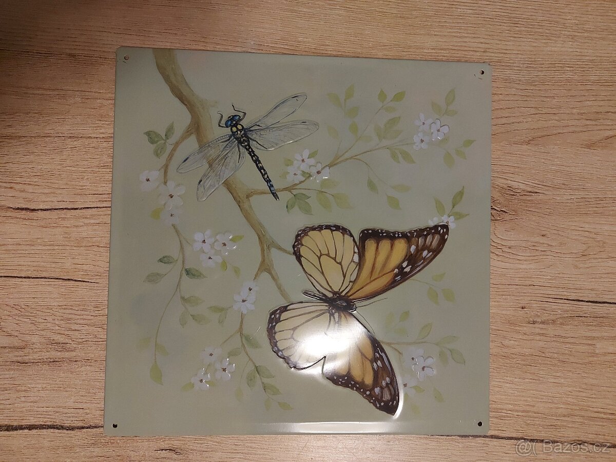 Kabelka,Dekorace tulipán cedule motýl - 12